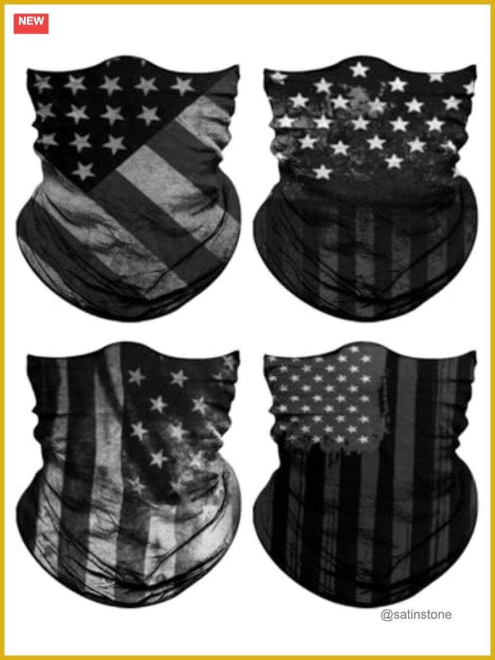 4 Pack Microfiber Neck Gaiter Face Mask Men Women Head Wrap Balaclava